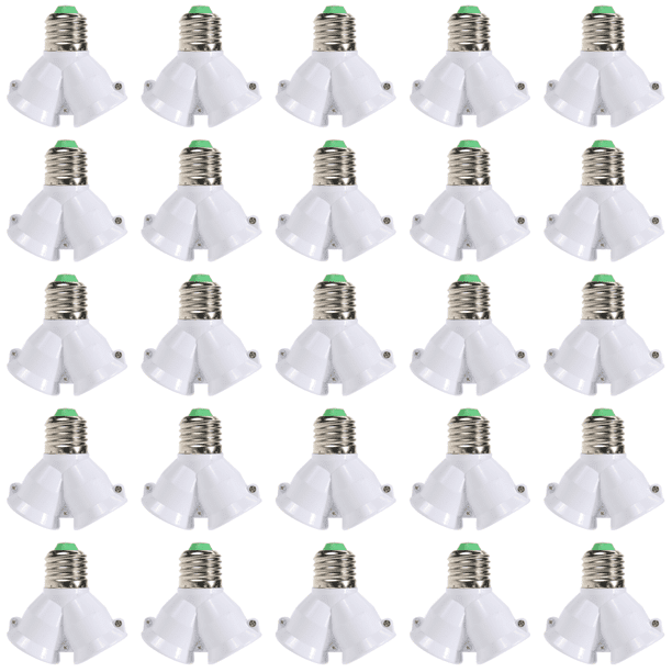 2 en 1 E27 Portalámparas Divisor Adaptador Bombilla Base Soporte