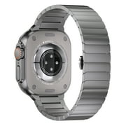 Link Bracelet for Apple Watch Ultra 2/1 49mm Metal Band - Titanium Color Matching Band and Adapter