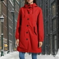 thumbnail image 4 of iHPH7 Fall Coats Long Rain Coat for Women Waterproof Workout Jackets for Woman Hooded Rain Coats for Women Waterproof Windbreaker Women Packable Rain Jacket Hiking Jacket Women Red S, 4 of 9