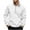 White, variant on LWavelet Mens Quarter Zip Sweatshirt Stand Collar Pullover Long Sleeve Casual Loose Fit Warm Fleece Top with Kangaroo Pocket