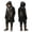 00#&-Black103562, variant on Boys Long Jacket Retro Fantasy Hooded Outerwear Coat, Brown, 14-15 Years
