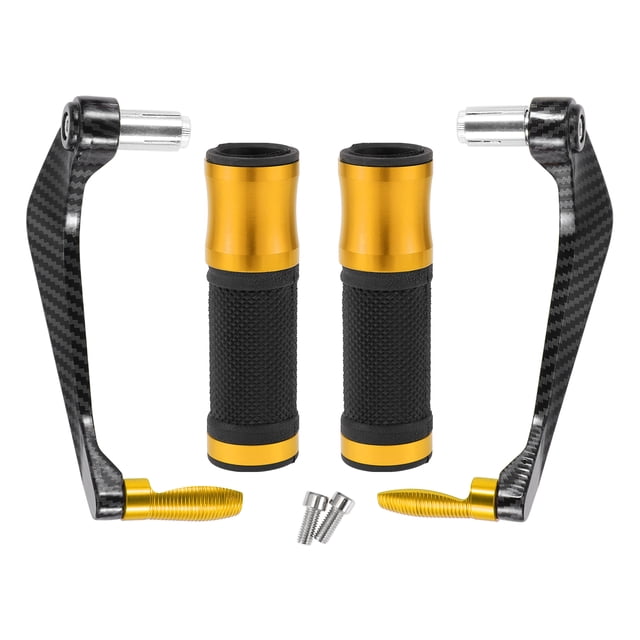 Kit de cubiertas de empuñaduras de motocicleta de 7/8" 22mm 15/16" 24mm, empuñaduras de manillar de aleación de aluminio y goma, tono dorado