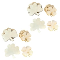 24pc Unfinished Assorted Shamrock Wood Cutouts - for St. Patrick's Day - Factory Direct Craft