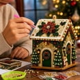 thumbnail image 3 of Christmas Gingerbread House Decor 5D Diamond Painting Kit Diy Miniature House Set for Adults Holiday Craft Ornament Tabletop Display Gift, 3 of 3