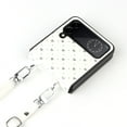 thumbnail image 3 of Dteck Galaxy Z Flip 4 Case with Strap, Cute Case Fit Samsung Galaxy Z Flip 4, Galaxy Z Flip 4 Case with Hinge Protection Crossbody Strap, PU Leather Protective Cover for Women Girls, Silver Bling Star, 3 of 8