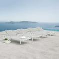 thumbnail image 4 of Ergode Charleston Outdoor Patio Aluminum Chaise Lounge Chair Set of 4 - White Gray, 4 of 4