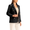 thumbnail image 4 of INSPIRE CHIC Women's Work Office Notched Lapel Long Sleeve Double Breasted Blazer, 4 of 5