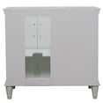 thumbnail image 3 of 37 in. Single Wooden Vanity  White White Carrara Round Right Door.Right Sink, 3 of 11