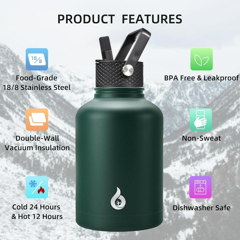 BJPKPK 50oz Insulated Water Bottle with Straw Lid photo 3