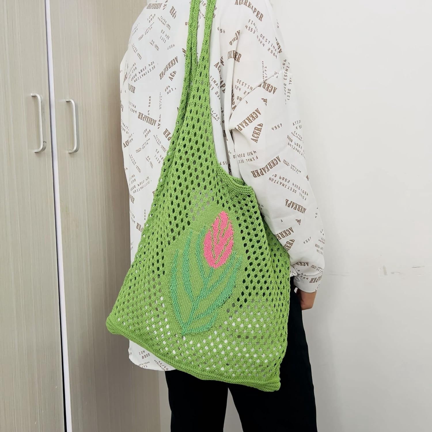 Kukuzhu Fairy Tote Bag Aesthetic Tote Bag Y2k Bag Tote Bag Aesthetic Y2k Crochet Tote Bag Aesthetic