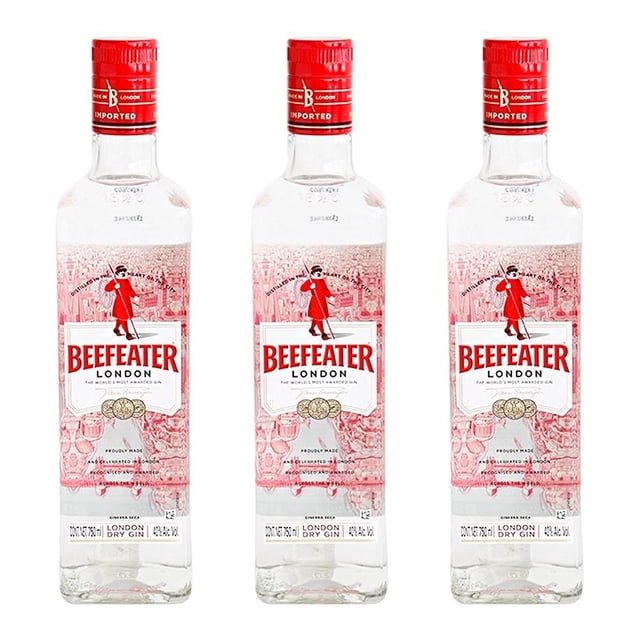 Paquete 3 Botellas Ginebra Beefeater Seca 750 ml