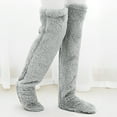 thumbnail image 6 of Over Knee Fuzzy Socks Fuzzy Long Leg Warmers Winter Home Fuzzy Sleeping Socks, 6 of 6