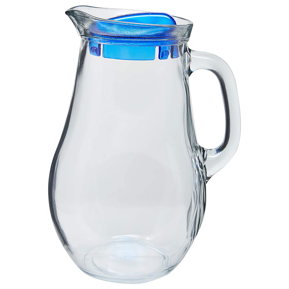 Pasabahce Glass Pitcher with Lid, Clear Carafe, 61.7 oz 