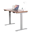 thumbnail image 6 of Electric Standing Computer Desk with Adjustable Height, Metal Laptop Gaming Desk for Home Office Small Space, Brown 47.2x22.7x(27.9-45.2)inch, 6 of 6