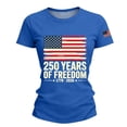 thumbnail image 6 of NMMUED 250 Years of Freedom 4th of July Shirts Women Patriotic American Flag Graphic Tee 1776-2026 Independence Day Summer Casual Womens T-shirt Blue XL, 6 of 6