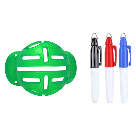 Portable Golf Ball Liner Marker With 3 Pens Golf Ball Line Marking Drawing Stencils Alignment Tools for Golfs Sport