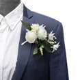 thumbnail image 3 of CNKOO Ivory Rose Wrist Corsage Set Handmade Artificial Corsage and Bride Hand Flower Set for Wedding Party Prom Decorations, 3 of 6