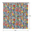 thumbnail image 5 of Pioneer Flower Floral Print Pattern Shower Curtain 72”x72", Bathroom Decorative Shower Curtain Set with 12 Hooks, Waterproof Washable, 5 of 6