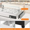 thumbnail image 4 of Garvee Commercial Food Warmer | 6 x 12QT | Steam Table | Buffet Server & Warmer | 304 Stainelss Steel | 1500W | Silver, 4 of 7