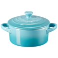 thumbnail image 1 of Le Creuset Stoneware Mini Round Cocotte, 8 oz., Caribbean, 1 of 4