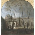 thumbnail image 2 of Auguste Jacques Régnier 15x16 Black Ornate Wood Framed Double Matted Museum Art Print Titled - The Sainte-Marguerite Cemetery; Presumed Location of the Tomb of Louis Xvii. (1856), 2 of 5