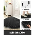 thumbnail image 2 of Door Mat Outdoor Indoor Entrance Doormat-Semicircular Durable Rubber Non Slip Front Door Mat for Outside Inside Entry Entryway Dirt Trapper WelcomeMat for Muddy Paws and Shoes-Black 24”x47”, 2 of 14