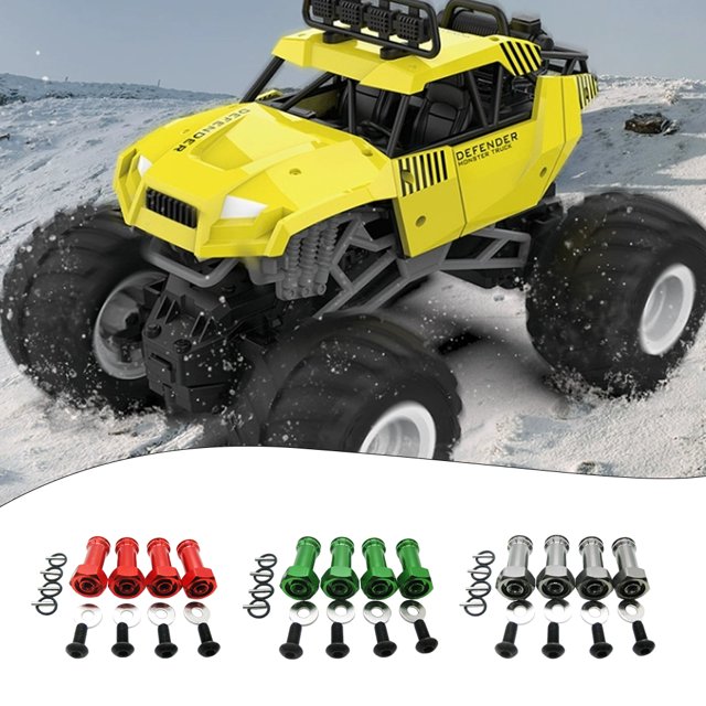 VONKY 12MM Lecteur 24MM Rallonge Adaptateur RC Voiture Performance avec Exécution Exquise 24MM Rallonge Argent 1Set