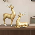 thumbnail image 6 of 2 Pieces Reindeer Figurines Deer Statues Resin Material Holiday Decoration for Living Room Office, 6 of 9