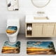 thumbnail image 1 of Juego de alfombras de baño ABPHQTO Amanecer en un paisaje de una isla Tropical 3 piezas, 1 of 2