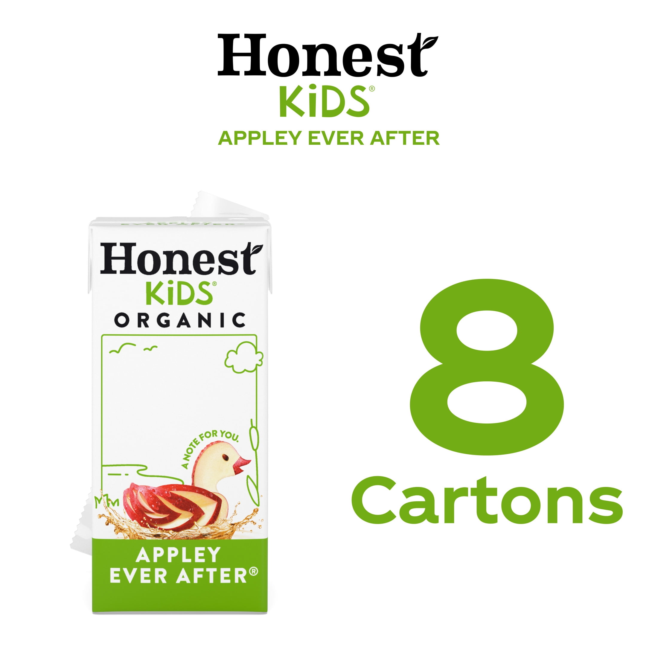 Honest Kids Appley Ever After Organic Juice Drink Cartons, 6 fl oz, 8 Pack
