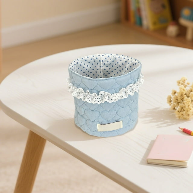 Stylish Fabric Desktop Organizer For Girls Versatile Home Textile Storage Solution For Tidy Desks And Clutter-Free Spaces 5PCS
