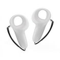 thumbnail image 1 of (1 par) Funda de agarre para mando compatible con Quest 3, con correa de mano ajustable, funda protectora suave de silicona para realidad virtual, color blanco, 1 of 5