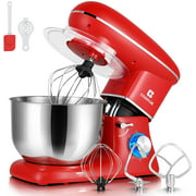 COSVALVE Stand Mixer,6.2qt 660W 6-Speed Food Processing, Tilt-Head Kitchen Mixer with Stainless Bowl