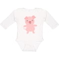 thumbnail image 3 of Inktastic Cute Pig Boys or Girls Long Sleeve Baby Bodysuit, 3 of 5
