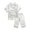 Gray, variant on KYAIGUO Kids Girls Boys Pajama Set Satin Silky Baby Cute Summer Short-Sleeved Long Pants Sleepwear Jammies Outfit for 1-10 Years