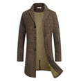 thumbnail image 3 of COOFANDY Men's Classic Wool Blend Peacoat - Winter Trench Style, Notched Lapel, Single Breasted with Pockets, 3 of 6