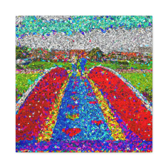 Love Bridge Pointillism - Canvas