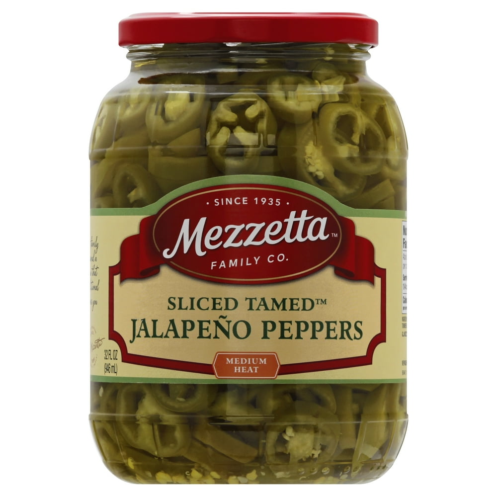 Mezzetta Medium Heat Sliced Tamed Jalapeño Peppers, 32 fl oz Walmart