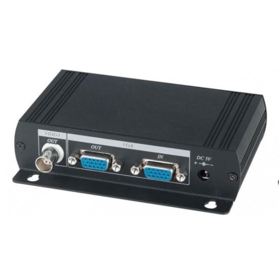 VGA to Composite Video BNC Converter, Dual Output to BNC and VGA