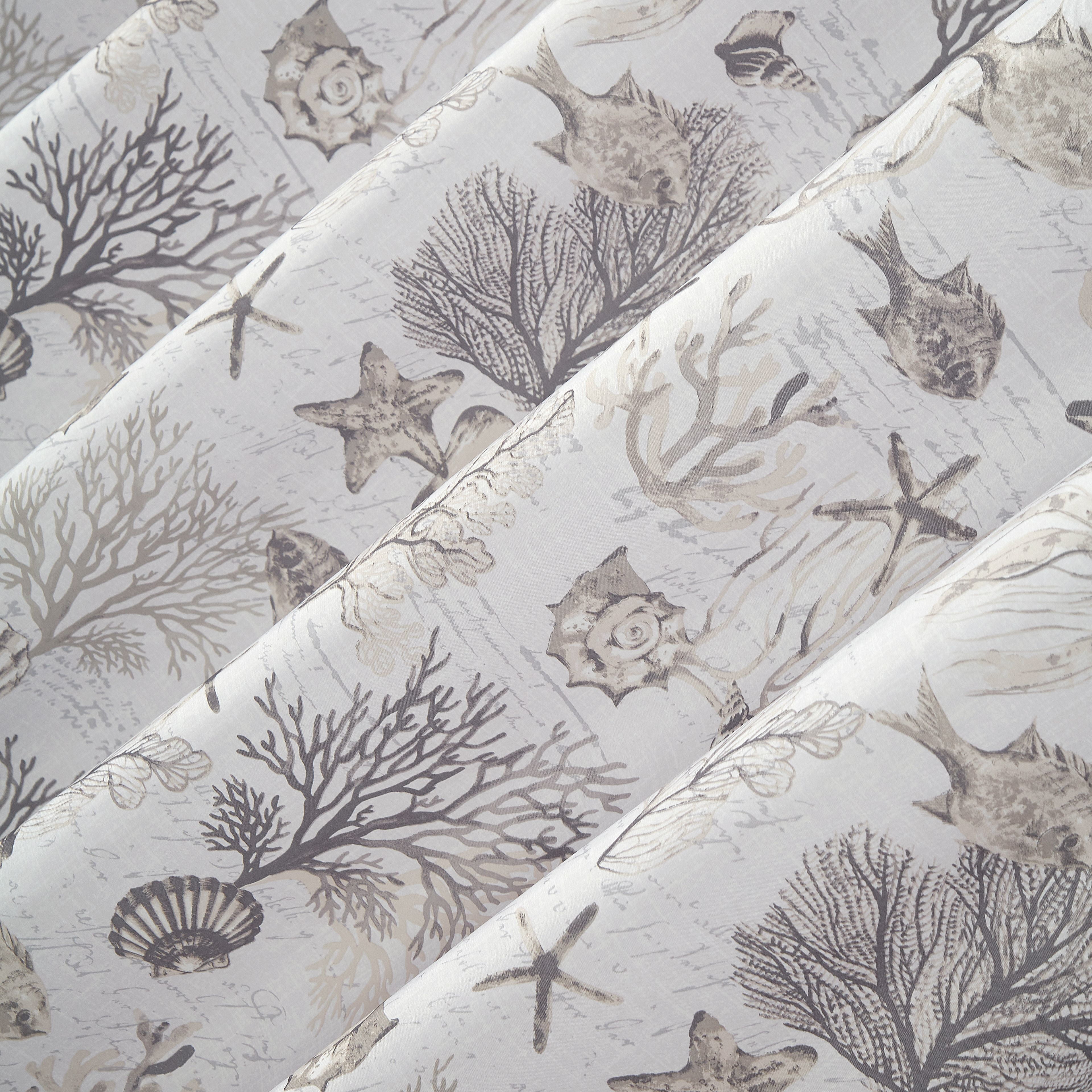 Mainstays Coastal Stone Shower Curtain (Set of 15)
