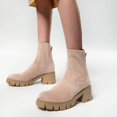 thumbnail image 4 of Bottes Chelsea à Bout Rond Couleur Unie pour Femmes Filles, 4 of 6