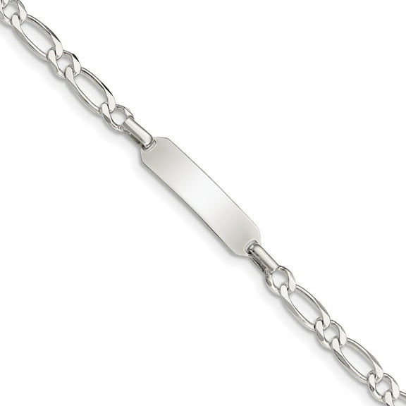 Auriga Fine Jewelry 925 Sterling Silver Engraveable Id Bracelet 5.5inch for Women