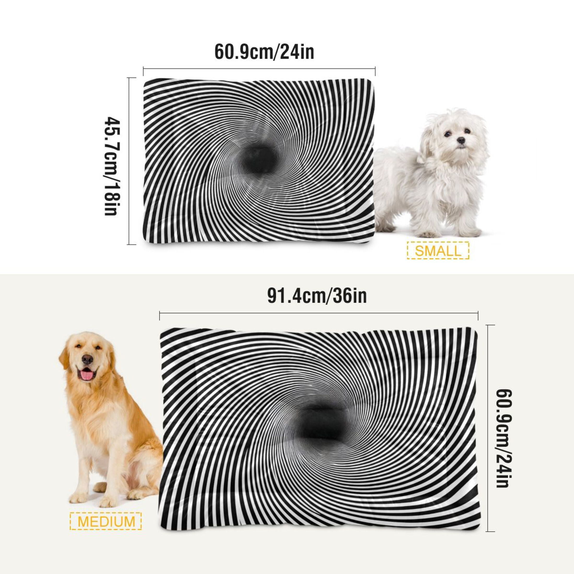 Cozy Mat Pet Bed Indoor Outdoor Warm Soft For Cat Dog Puppy(S/M) Spiral Lines