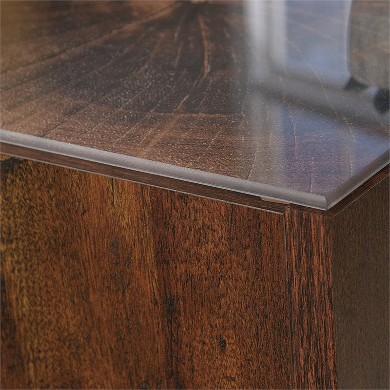 Sauder Viabella Stump Side Table In Curado Cherry
