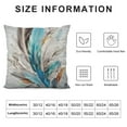 thumbnail image 5 of FUMJ  Bird Feather Throw Pillow Cover Teal Brown Turquoise Feather Decorative Pillow Case Home Decor Square Pillowcase, 5 of 5