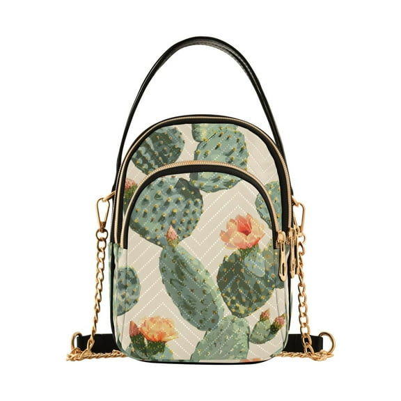 joogoo Women Cactus Green Chain Crossbody Bags Shoulder Handbag Phone Purse