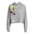 thumbnail image 5 of Looney Tunes Juniors’ Cropped Graphic Hoodie, 5 of 5