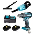 thumbnail image 1 of Rotomartillo Inalámbrico Makita 18v + Aspiradora Inalambrica azul Estandar, 1 of 8