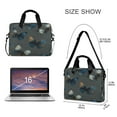 thumbnail image 3 of 16" Laptop Briefcase for Work Travel Laptop Shoulder Bag Carrying Handbag Laptop Case Brown-blue Butterfly Pattern, 3 of 8