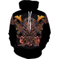 thumbnail image 3 of Sudadera con capucha de anime 3D más nueva y popular, sudadera de samurái japonesa, jersey negro de moda para hombres y mujeres, ropa de otoño y primavera para hombres, 3 of 5